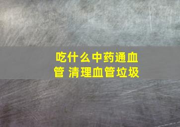 吃什么中药通血管 清理血管垃圾